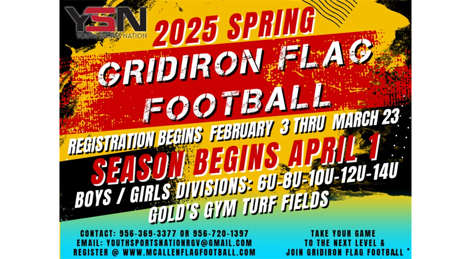 2025 Gridiron Spring League Registration